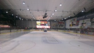 The calm before the insane, final period of action at the Eishalle Rostock in the Schillingallee (c) Banners On The Wall